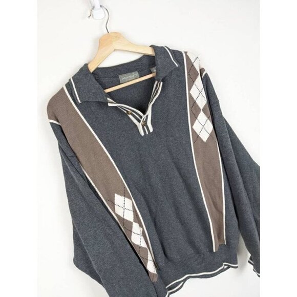 VINTAGE Grandpa Sweater preppy Dad sweater - Picture 5 of 10